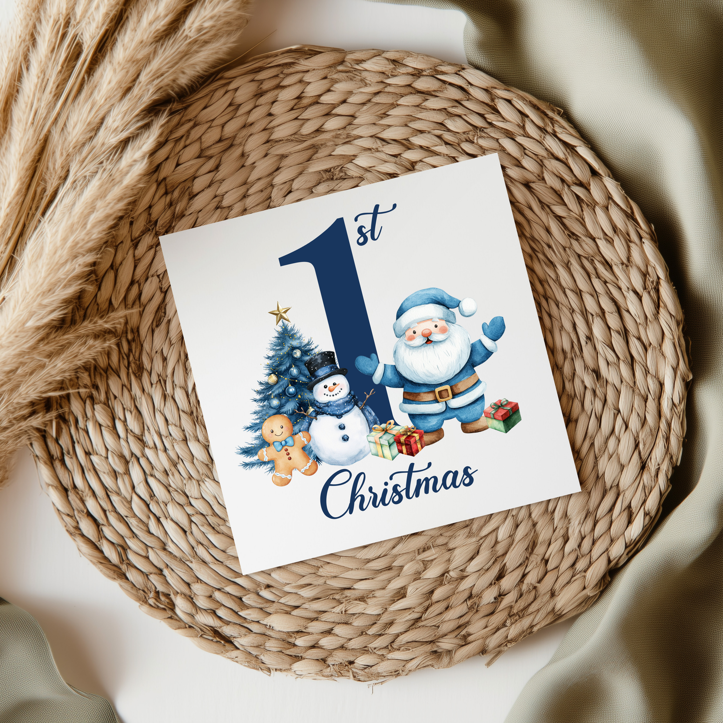 1st Christmas Blue UVDTF Transfer