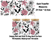 Halloween Bats And Flowers - 16oz UV DTF Transfer