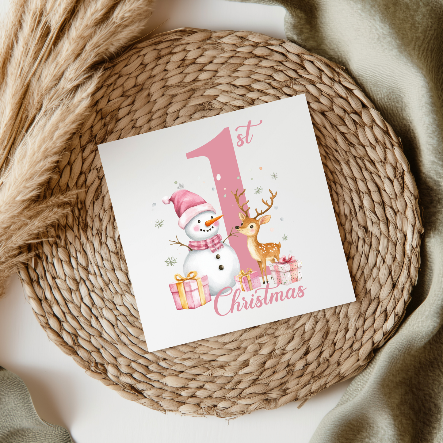 1st Christmas Pink UVDTF Transfer