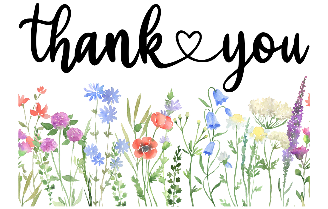 Thank You Floral-6cm UVDTF decal