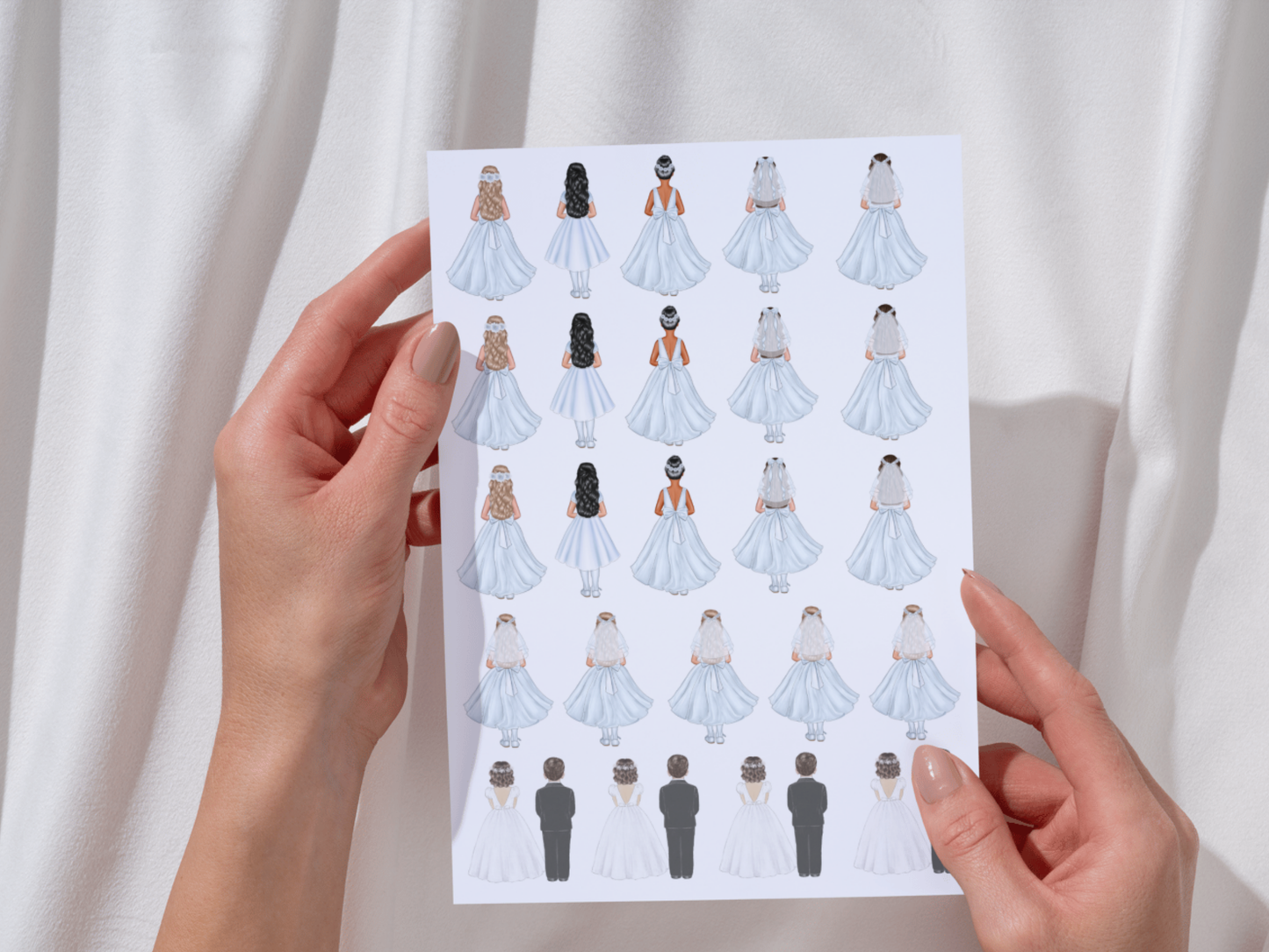 A4 Communion Kids Rear Facing - UVDTF Sheet of Transfers