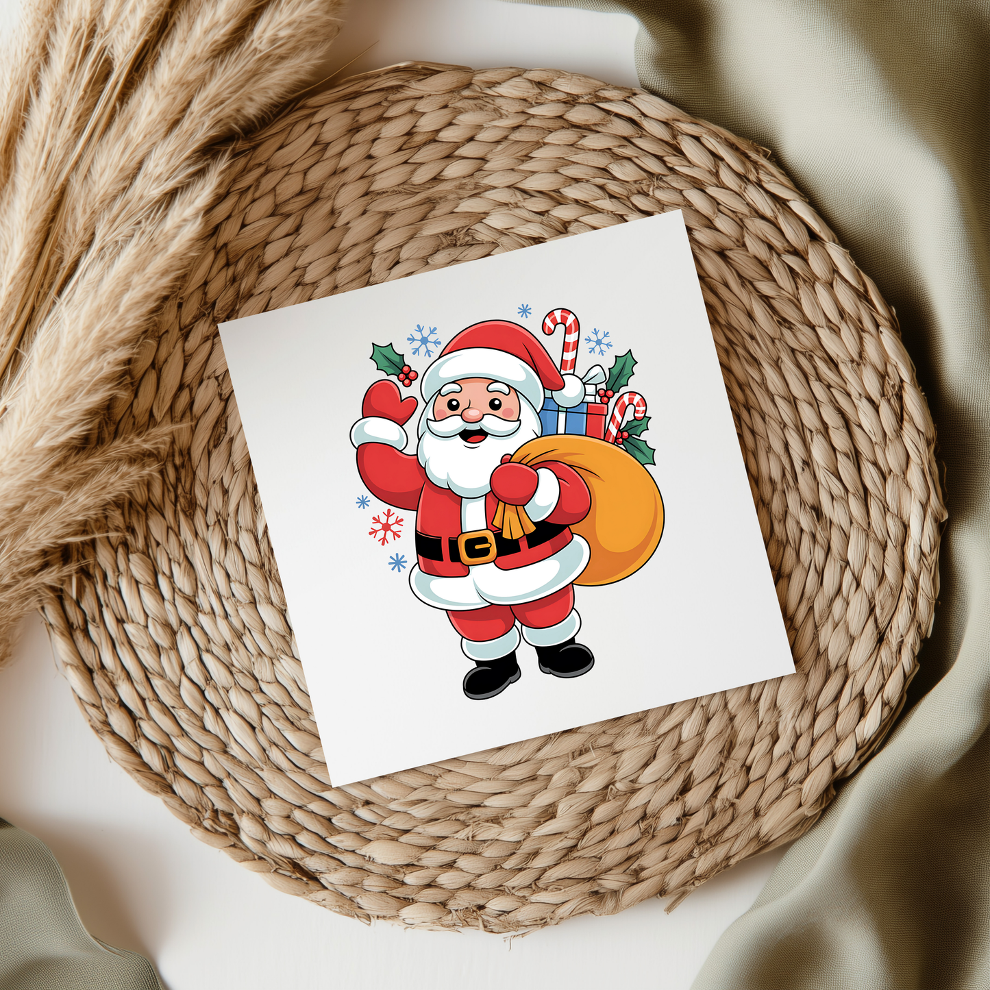 Waving Santa UVDTF Transfer