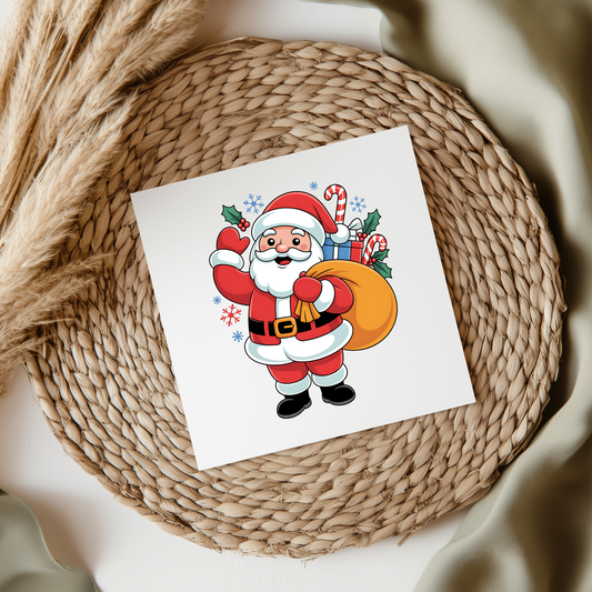 Waving Santa UVDTF Transfer