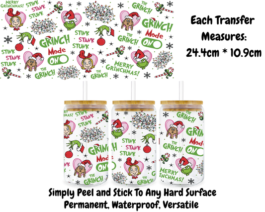 Grinch Images - 16oz UV DTF Transfer