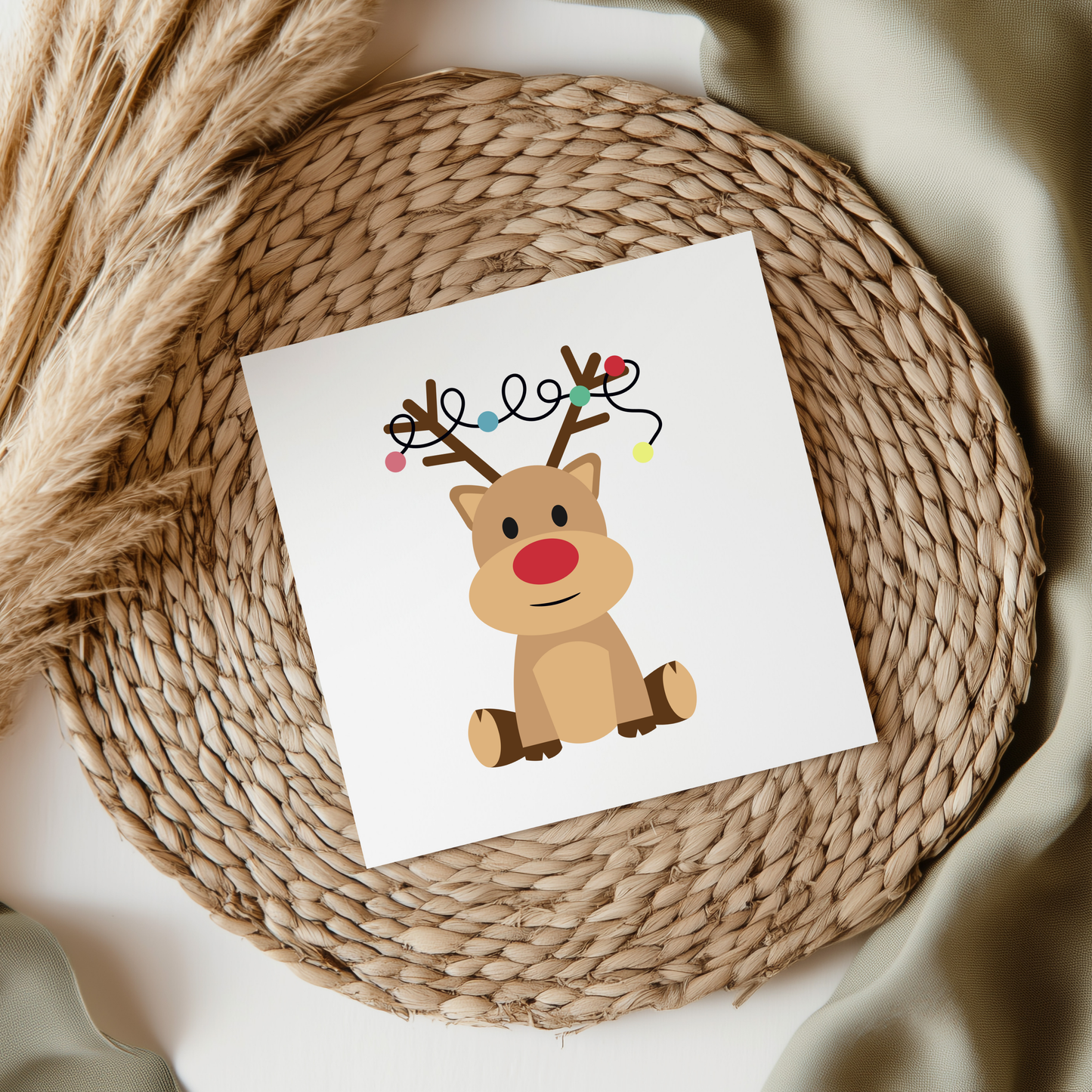 Reindeer Christmas Lights UVDTF Transfer