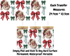 Vintage Santa With Bows - 16oz UV DTF Transfer