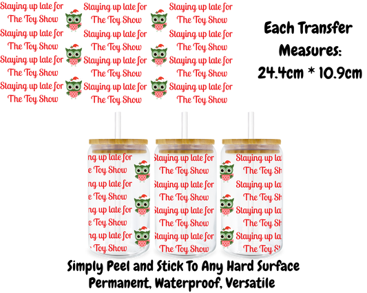 Toy Show Text - 16oz UV DTF Transfer