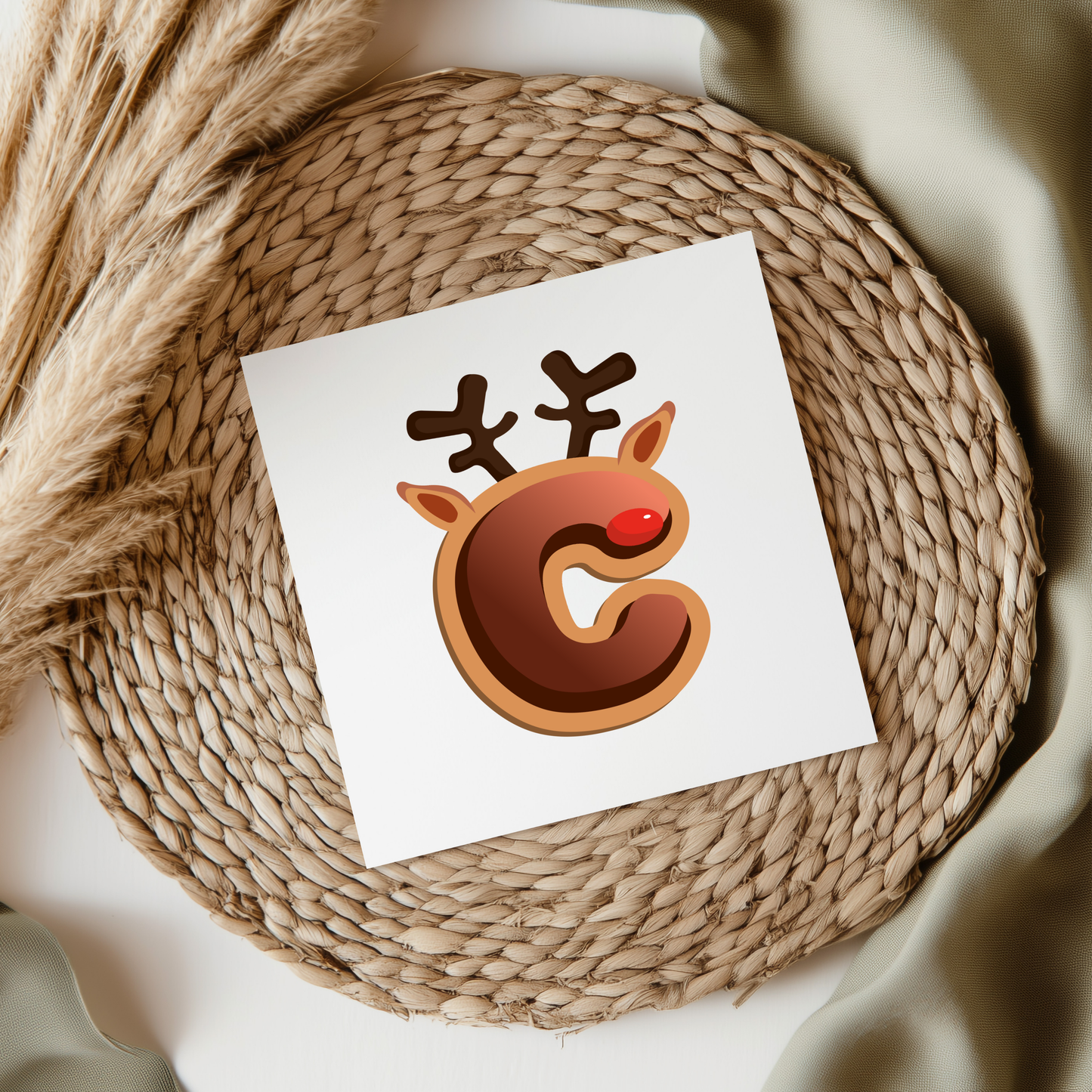 Reindeer Christmas Letters UVDTF Transfer