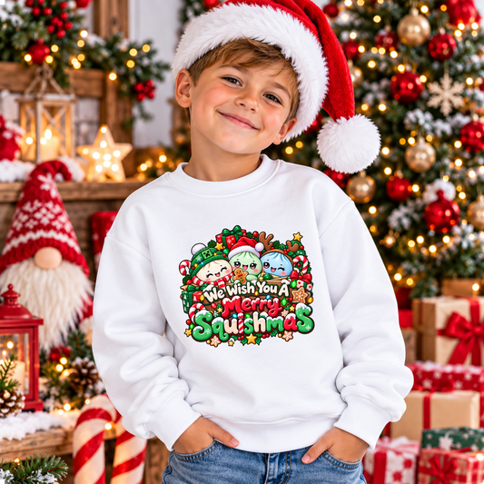 We Wish You A Merry Squishmas (green)  DTF Transfer