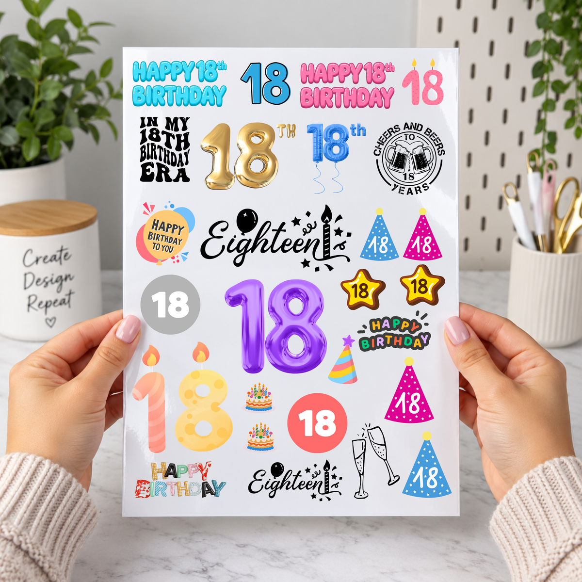 A4 Milestone Birthdays UVDTF Sheet