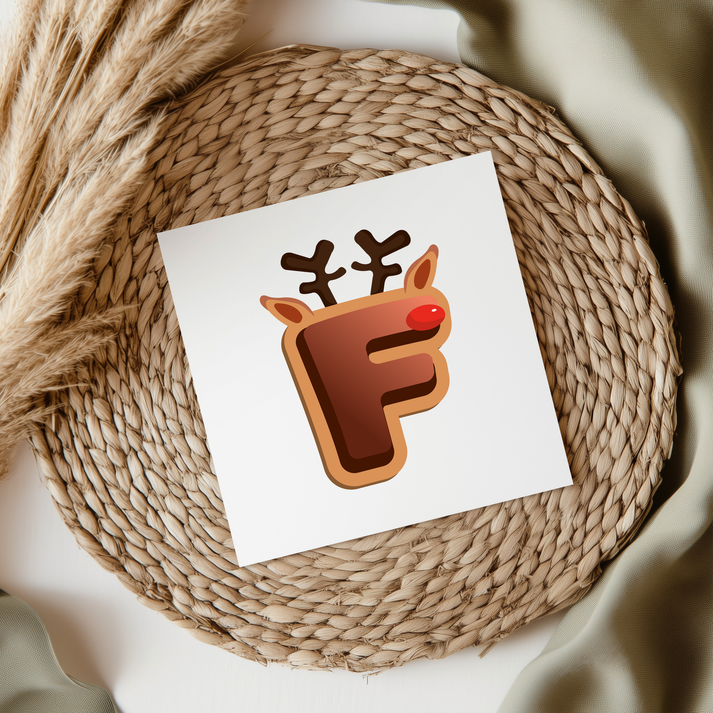 Reindeer Christmas Letters UVDTF Transfer