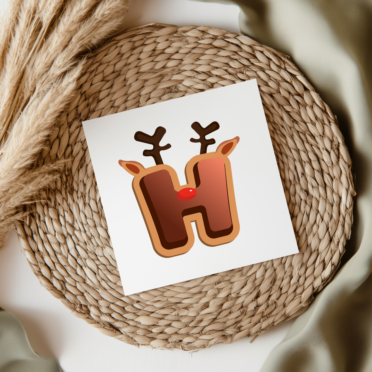 Reindeer Christmas Letters UVDTF Transfer