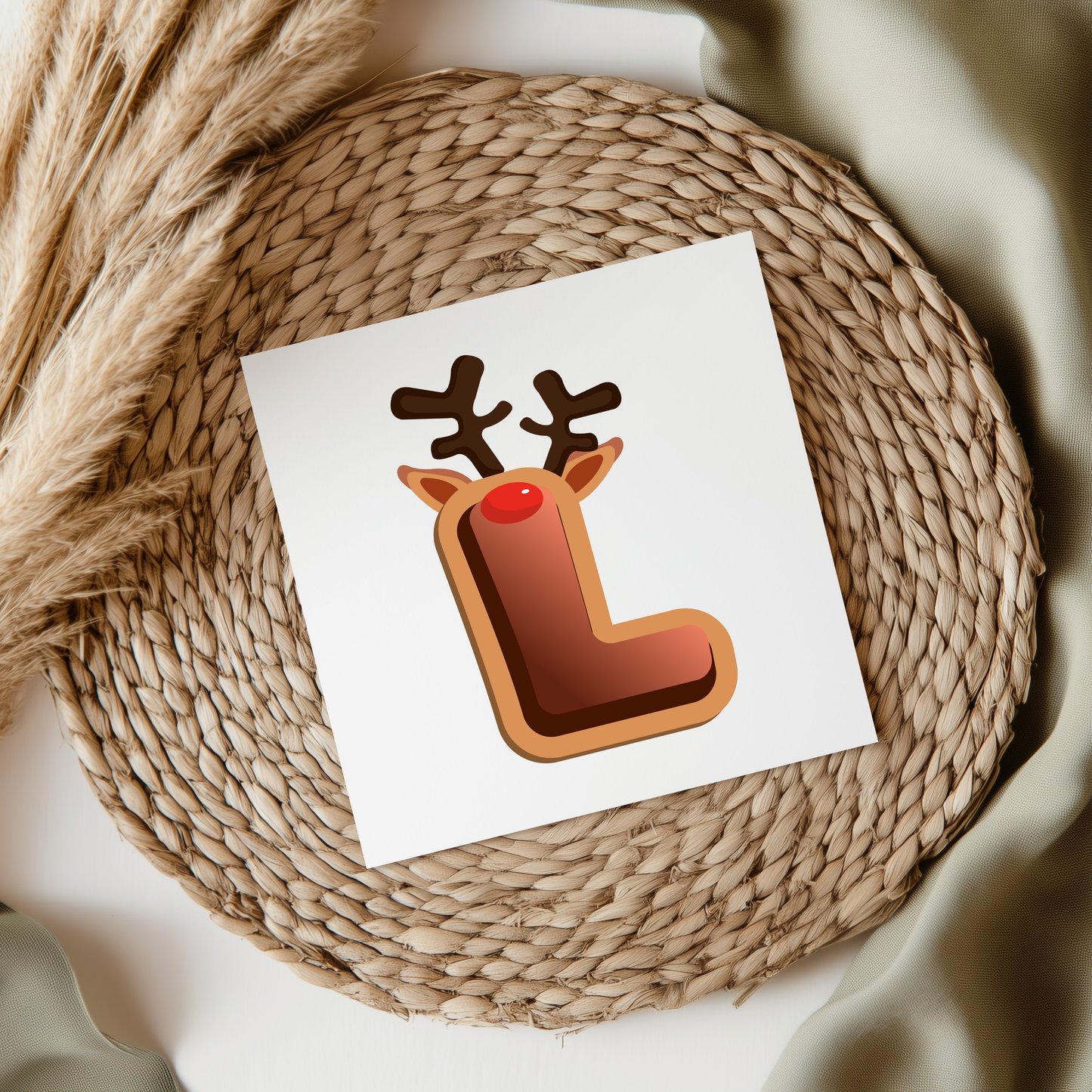 Reindeer Christmas Letters UVDTF Transfer