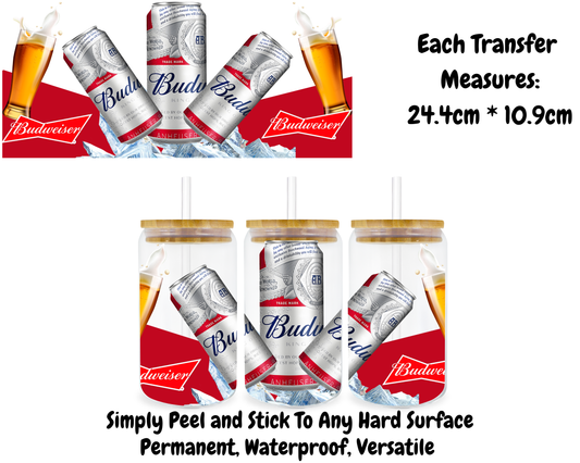 Budweiser - 16oz UVDTF Transfer