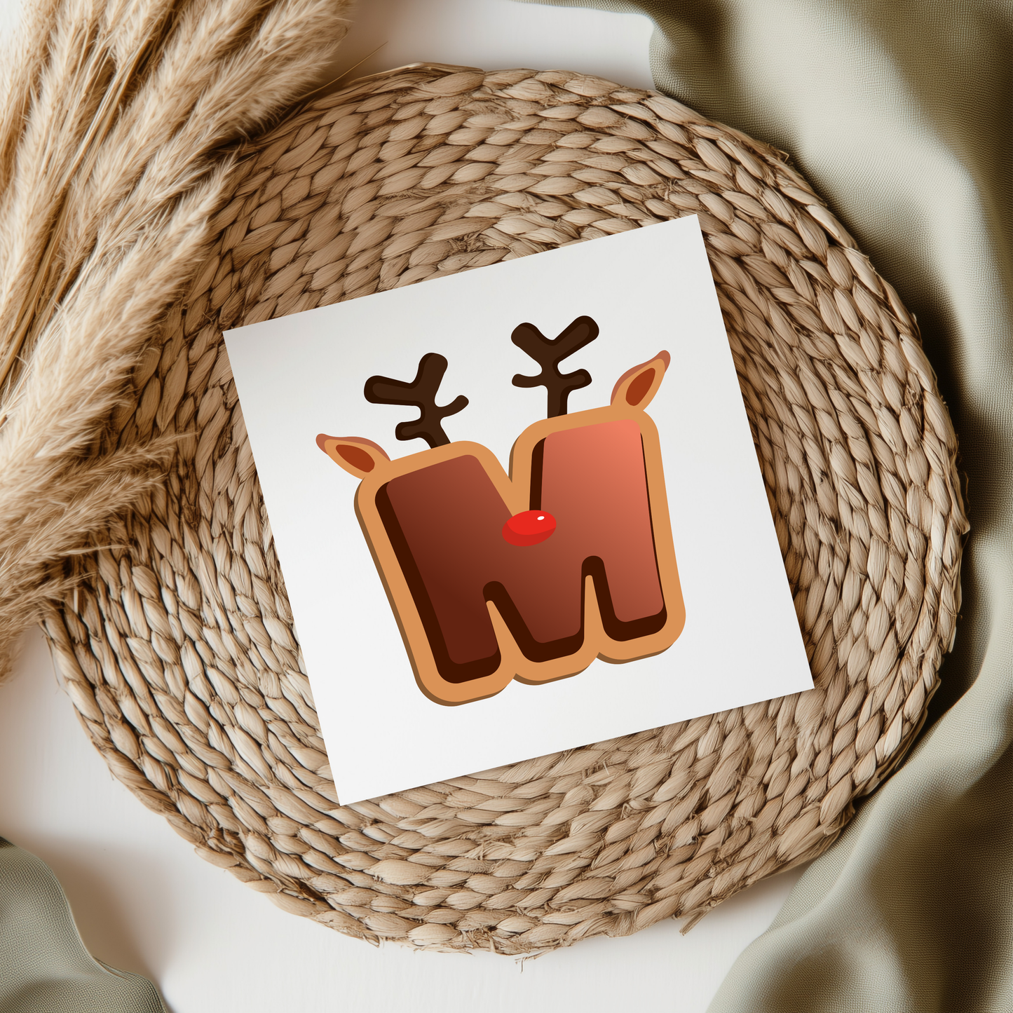 Reindeer Christmas Letters UVDTF Transfer