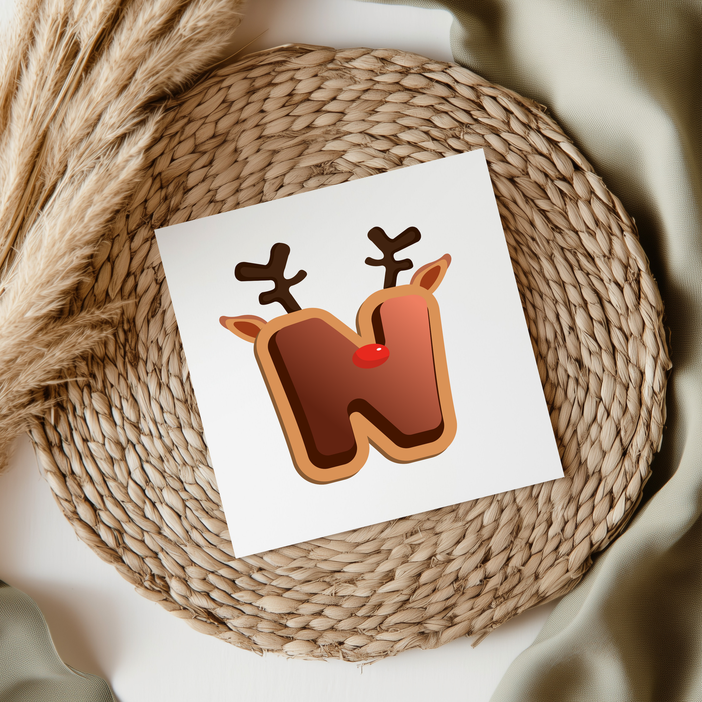 Reindeer Christmas Letters UVDTF Transfer