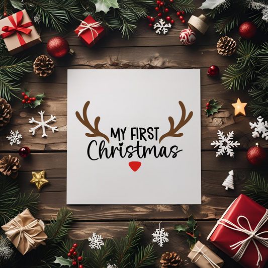 My First Christmas (Boy) UV DTF Transfer