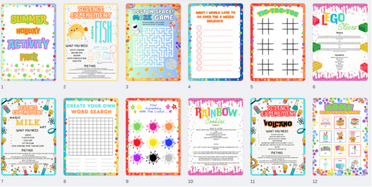 DIGITAL FILE - Kids Summer Holidays Activity Book