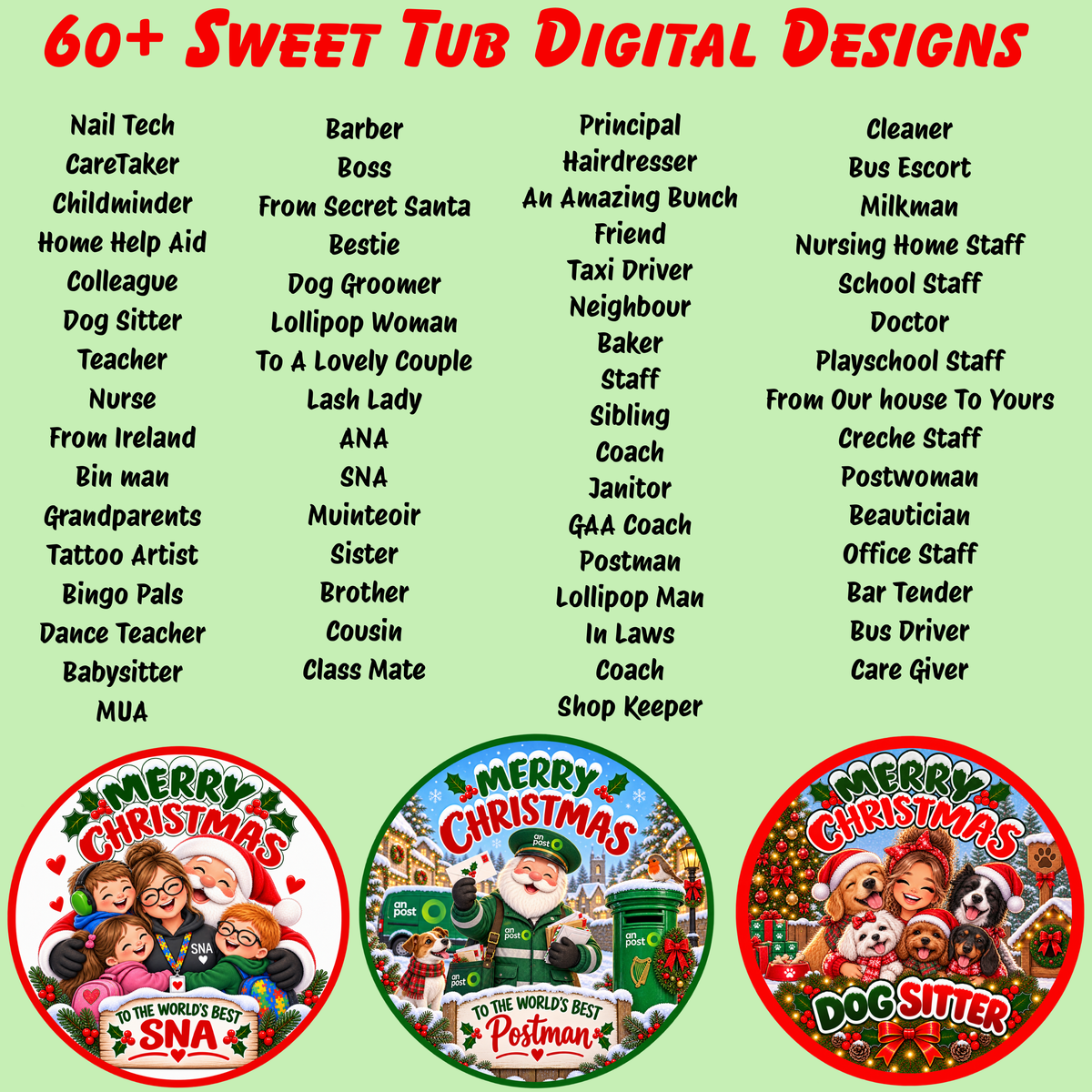 DIGITAL FILE - 60+ Sweet Tub Label Digital Designs - PNG Bundle