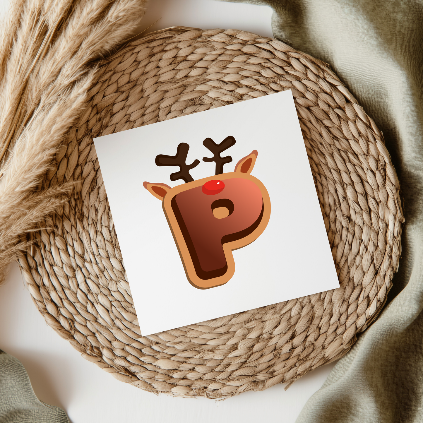 Reindeer Christmas Letters UVDTF Transfer