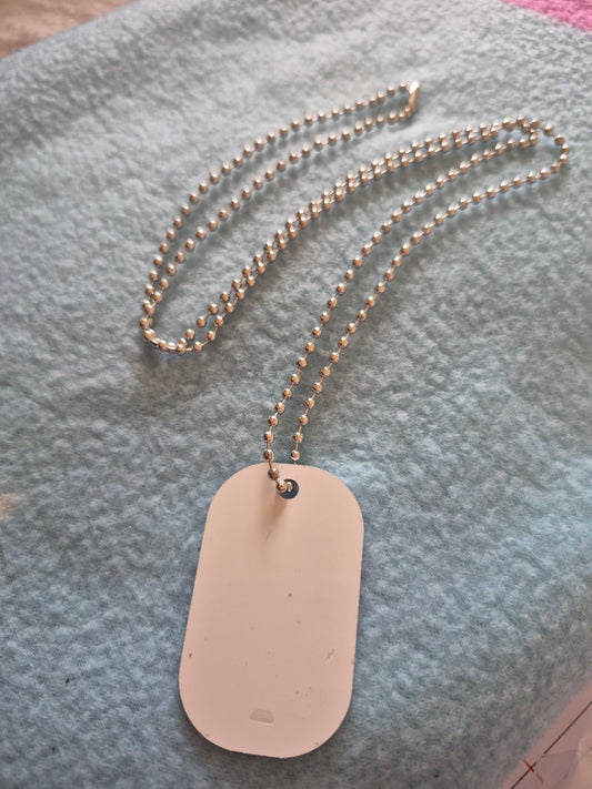 Dog Tag Aluminium with chain (Sublimation)