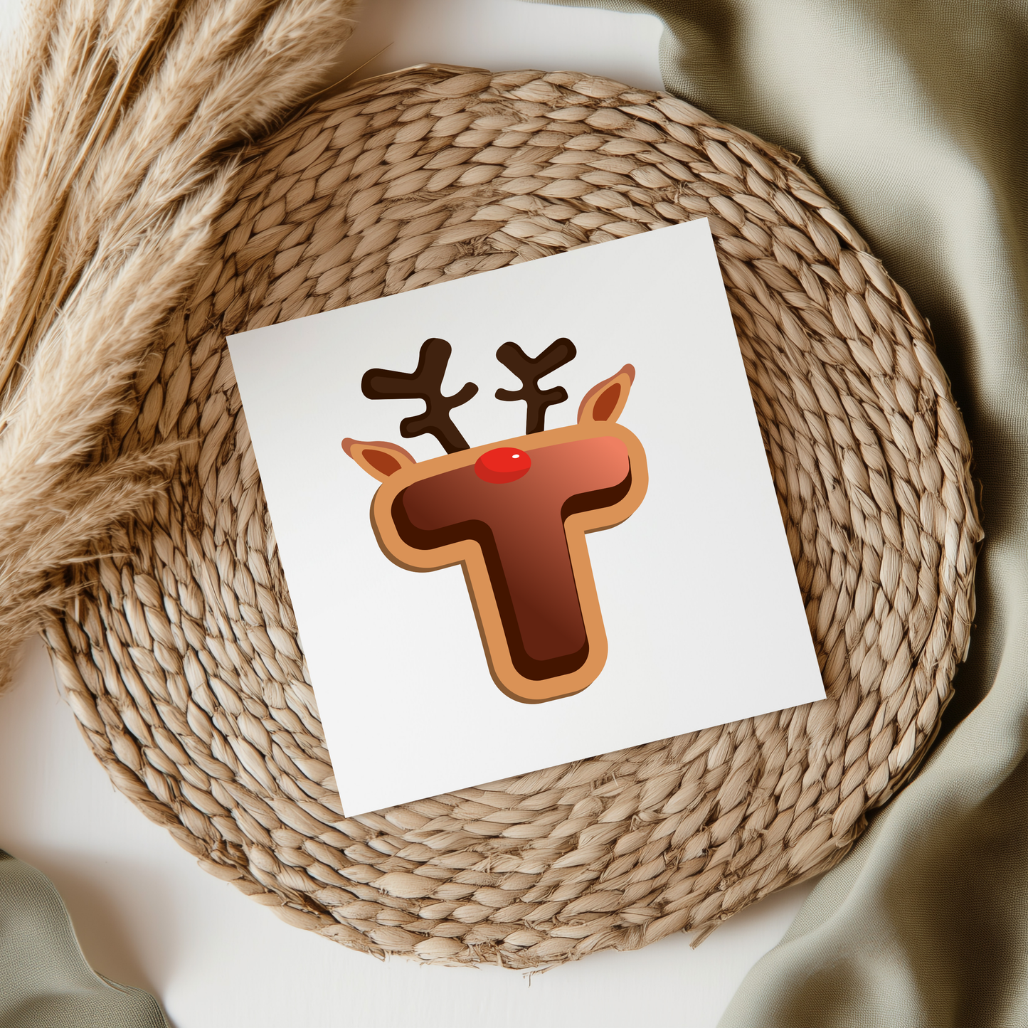 Reindeer Christmas Letters UVDTF Transfer