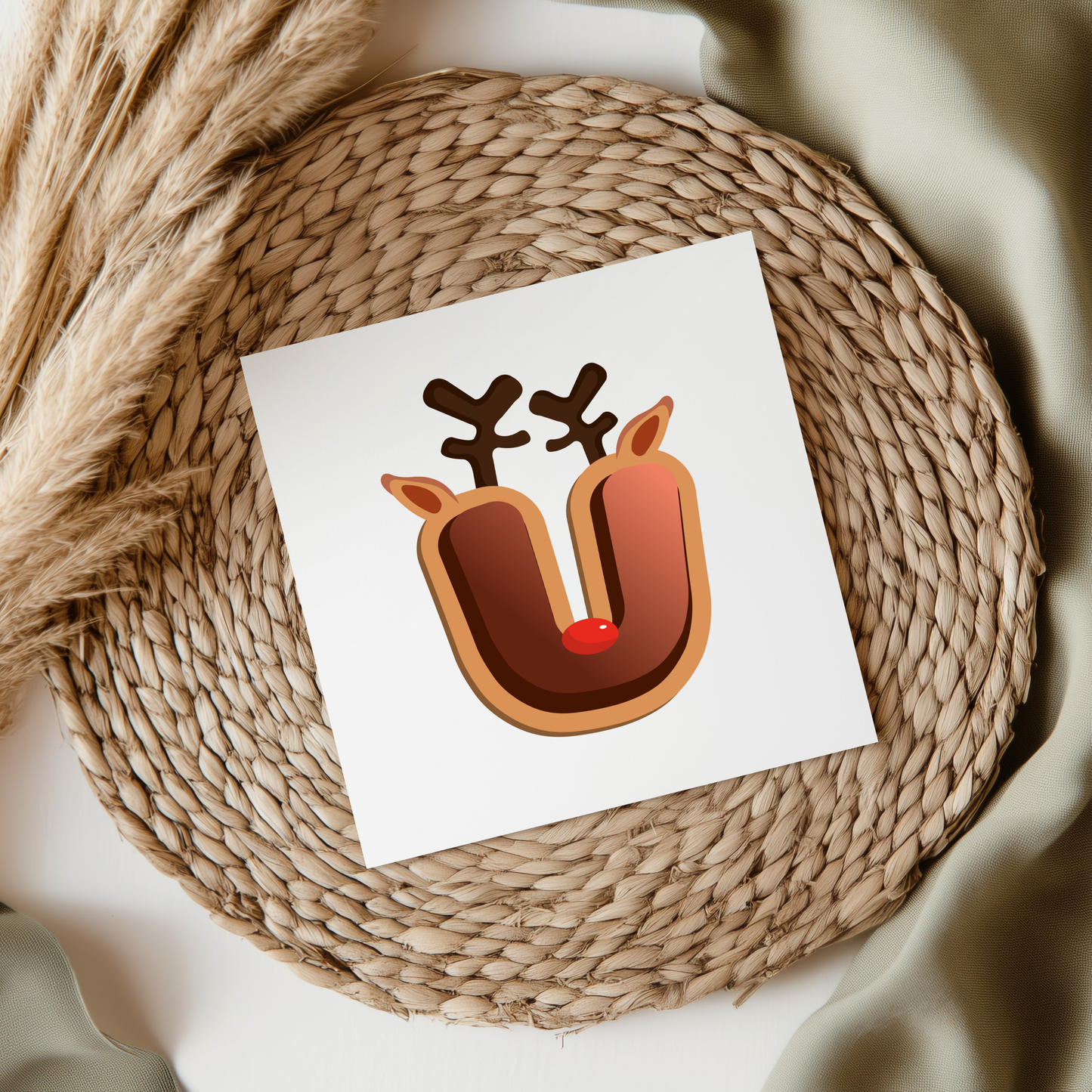 Reindeer Christmas Letters UVDTF Transfer