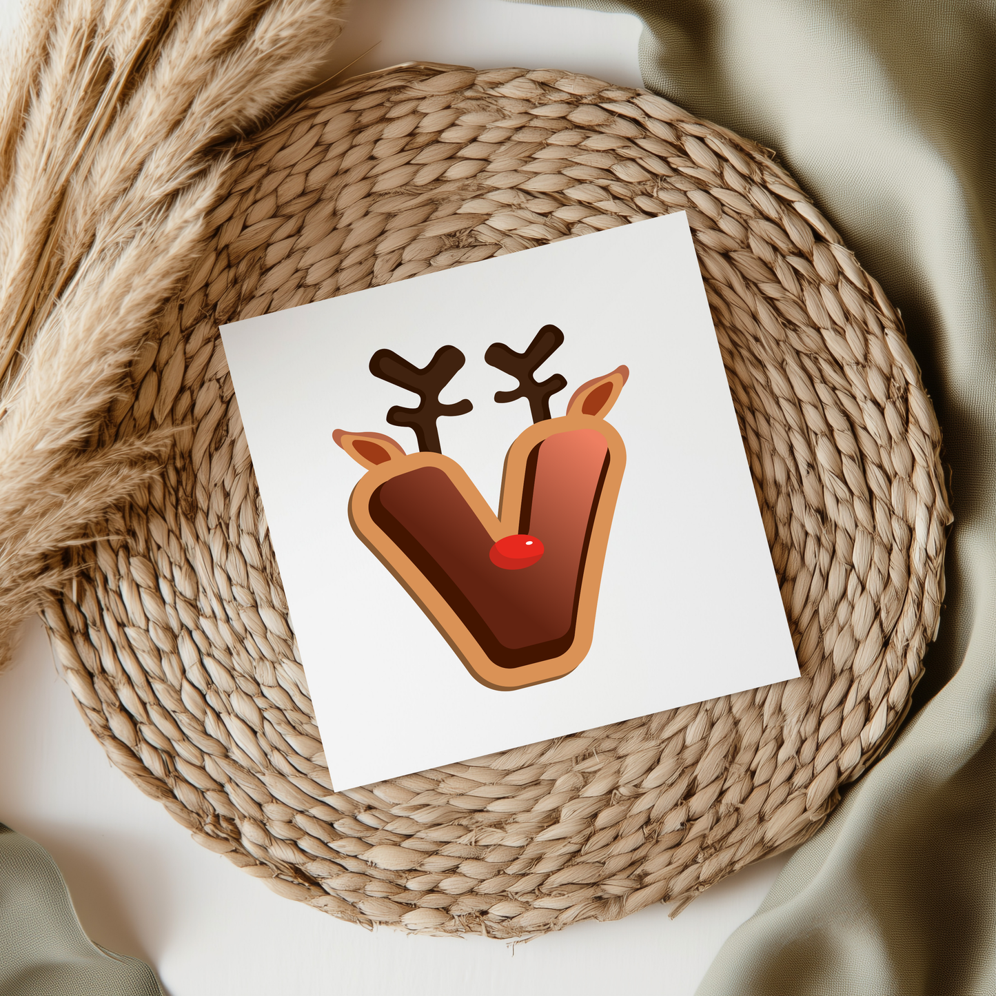 Reindeer Christmas Letters UVDTF Transfer