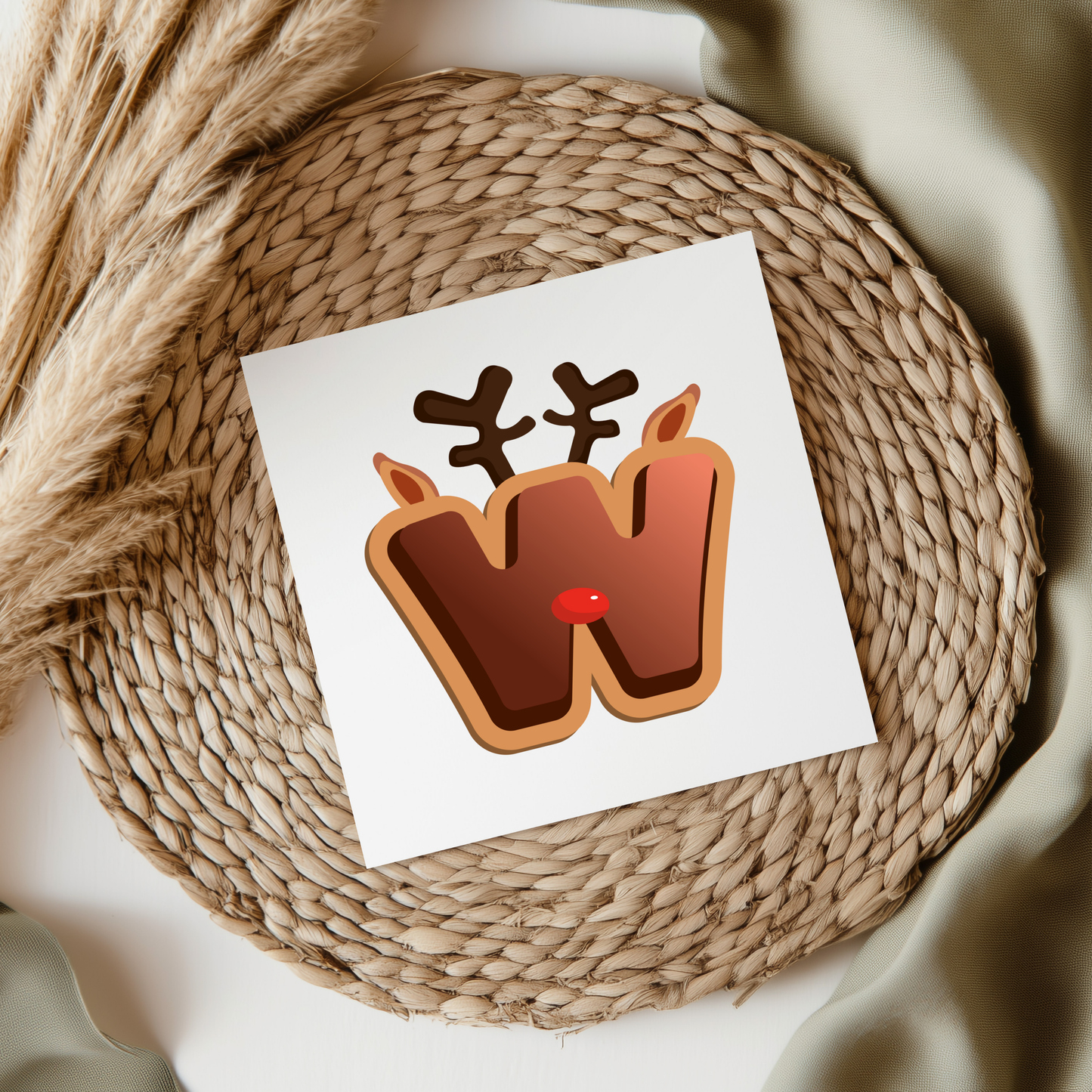 Reindeer Christmas Letters UVDTF Transfer