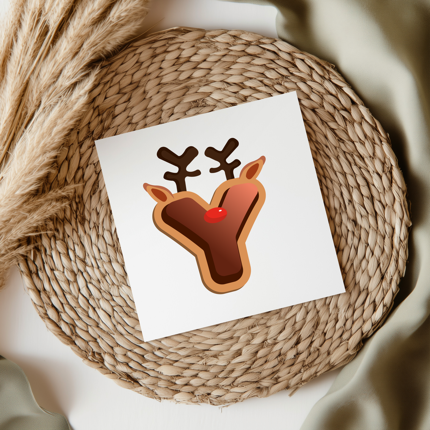 Reindeer Christmas Letters UVDTF Transfer