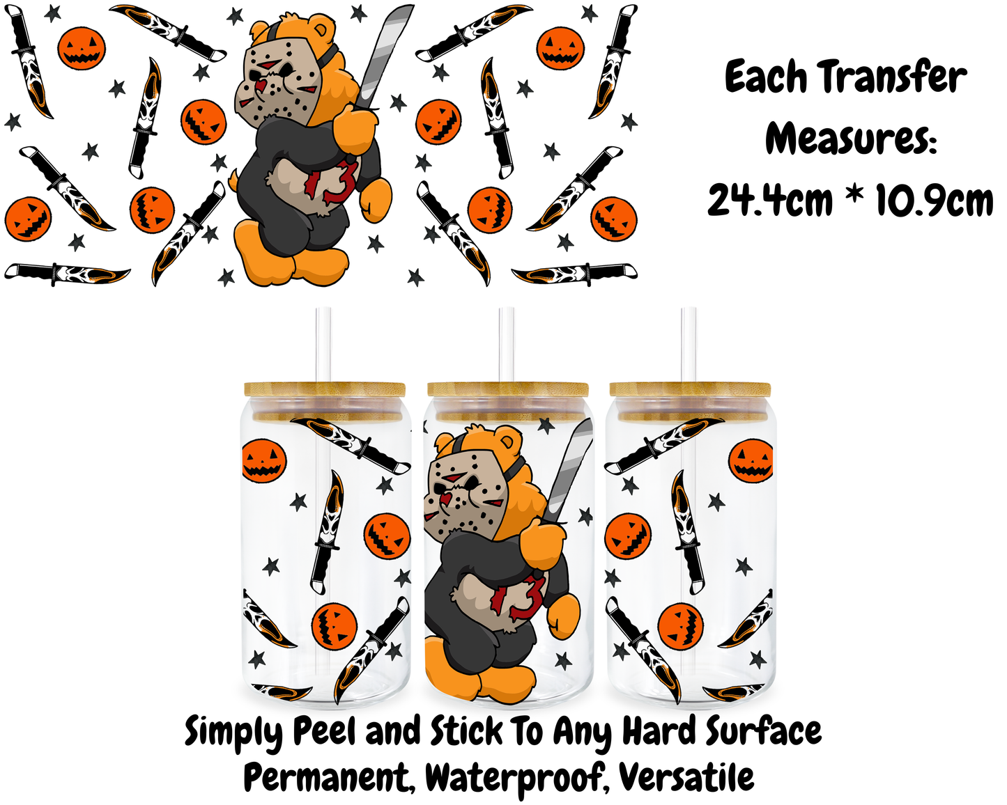 Carebear Halloween - 16oz UVDTF Transfer