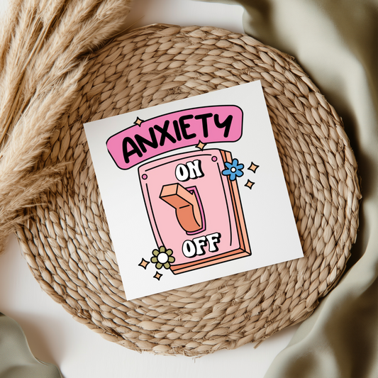Anxiety Switch UV DTF Decal