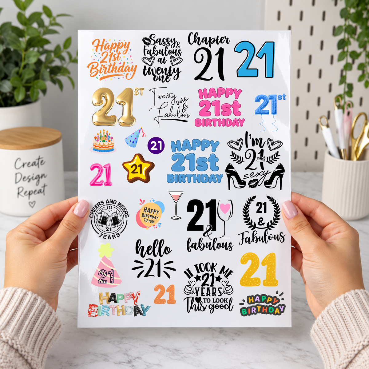 A4 Milestone Birthdays UVDTF Sheet