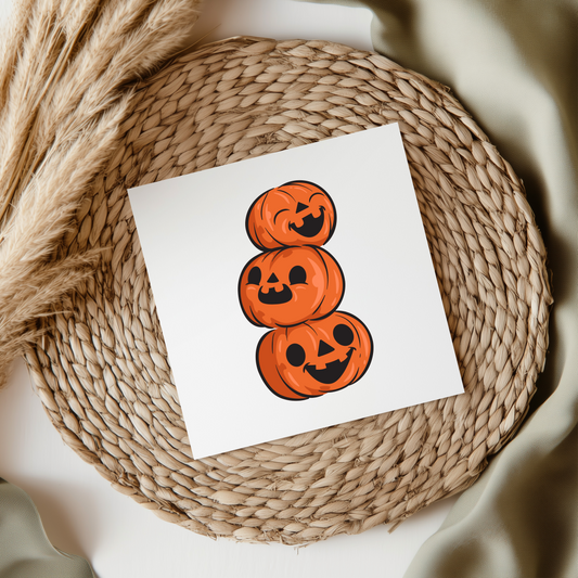 Stacked Pumpkins UV DTF Decal