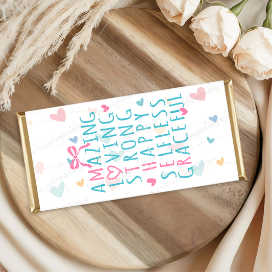 DIGITAL FILE - Mothers Day Chocolate Bar Wrappers x18