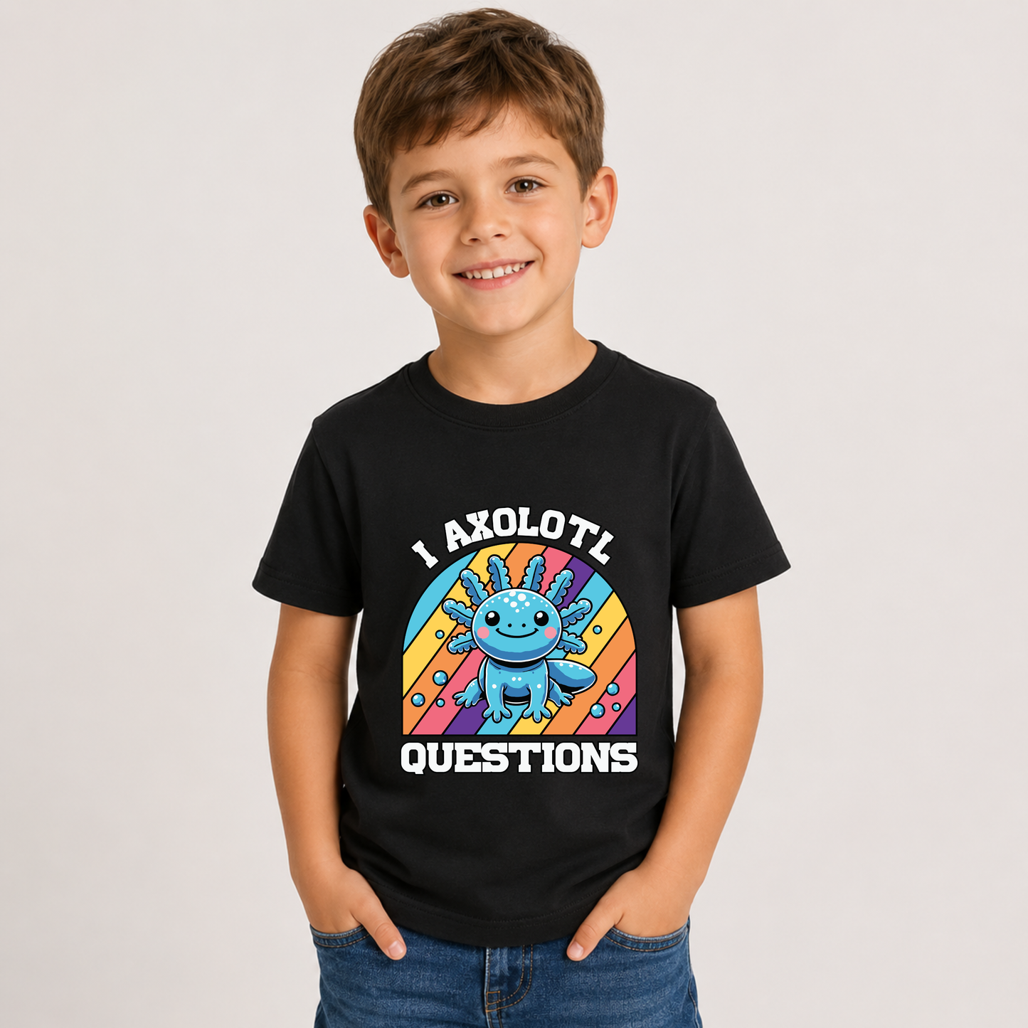 I Axolotl Questions Blue DTF Transfer