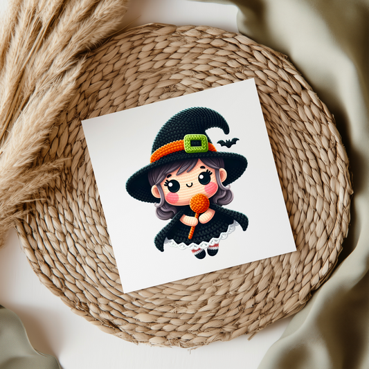 Knitted Style Witch UV DTF Decal