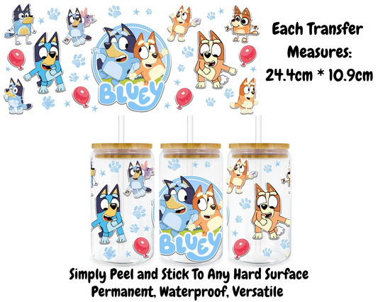 Bluey - 16oz UV DTF Transfer
