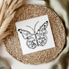 Memorial Butterfly Text UVDTF Transfer