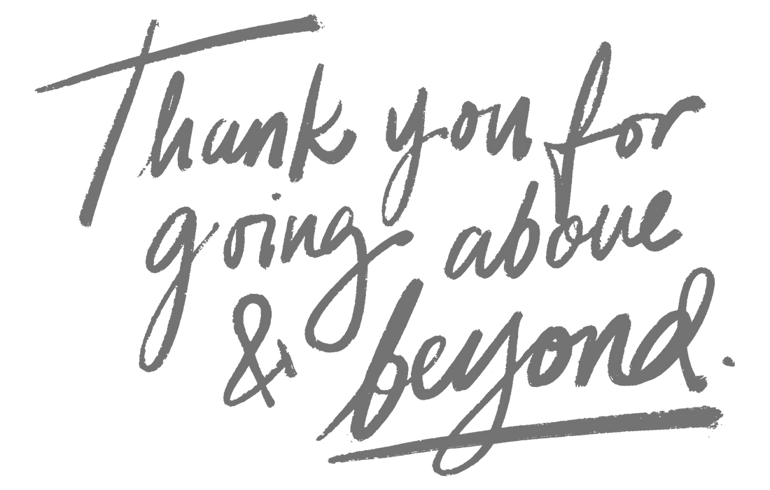 Thank You For Going Above And Beyond-6cm UVDTF decal