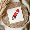 Christmas Pencil UVDTF Transfer