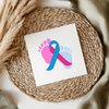 Baby Footprints With Ribbon UVDTF Transfer