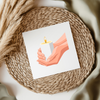 Hands Holding Candle UVDTF Transfer