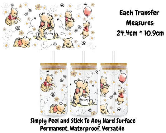 Winnie The Pooh - 16oz UV DTF Transfer