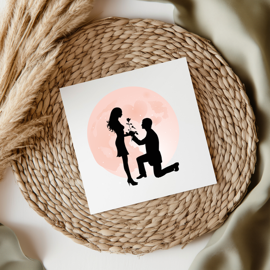 Couple Moon Background UVDTF Transfer