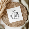 Rings With Heart UVDTF Transfer