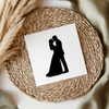 Kissing Bride & Groom Silhouette UVDTF Transfer
