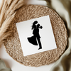 Bride & Groom Hugging Silhouette UVDTF Transfer