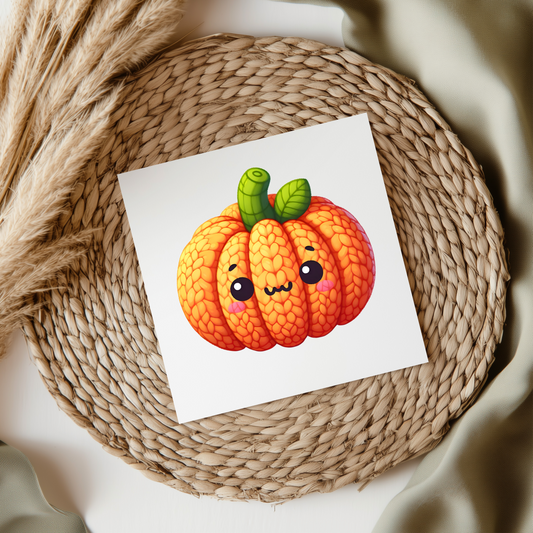 Knitted Style Pumpkin UV DTF Decal