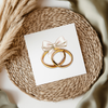 Gold Rings With White Ribbon UVDTF Transfer